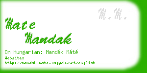 mate mandak business card