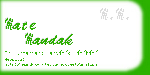 mate mandak business card